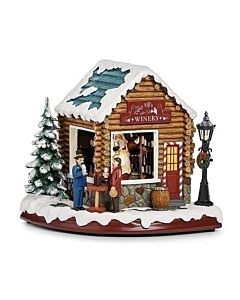 Lighted Musical Rotating Wine Shop
