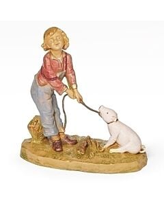 Zeke the Boy with Pig 5" Scale