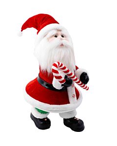 Santa in Red Coat w/Candy Cane