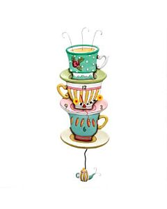 Spot of Tea Teacups Clock