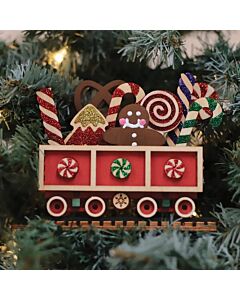 Candy Cane Train Car