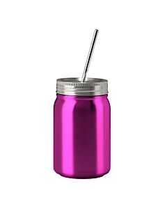 Jewel Pink Mason Jar