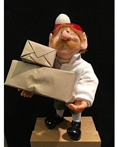 This whimsical ZIMS 'Ronald' figurine from The Elves Themselves collection showcases a playful elf with charming details. Its joyful expression and intricate design make it a delightful addition to any holiday display.