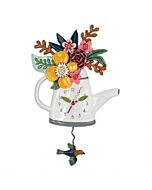 Blossoms Tea Kettle Flower Pot Clock
