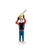 The Clark Trims the Tree accessory captures Clark Griswold in full comedic spirit, chainsaw in hand and hockey mask on, determined to tackle his oversized Christmas tree. This hilarious National Lampoon’s Christmas Vacation piece brings the film’s over-th