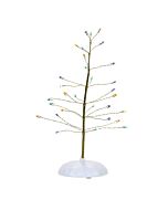 The Department 56 Halloween Multi-Color Twinkle Brite Tree shimmers with glowing lights that create a festive, spooky atmosphere. This miniature wire tree is a perfect accent to brighten any Halloween village display.