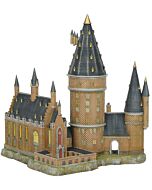 Miniature of the iconic Hogwarts castle section featuring the Great Hall and towering spire, showcasing intricate gothic architecture and elements from the magical school.