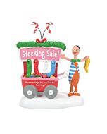 The Whoville Stocking Store features a whimsical Christmas stocking ready to be filled with holiday cheer. Adorned with festive details, this accessory captures the essence of Whoville's holiday spirit, ensuring stockings are packed with joy and surprises