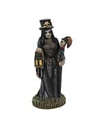 A mysterious figure in flowing garments holding a staff, evoking the mystical aura of a 19th-century New Orleans Voodoo practitioner.