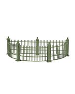 Curved ornamental fence pieces designed to shape enclosures for the Dickens' Village Zoological Gardens.