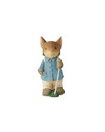 A tiny mouse explorer, carrying a miniature backpack and walking stick, beams with anticipation for its next journey. This cheerful figurine is perfectly equipped with a sleeping bag and water canteen, ready for an expedition of smiles.