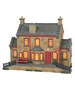 Charming replica of Hogsmeade Station, with brick detailing and classic signage, capturing the magical arrival point for students traveling to Hogwarts by train.