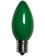 C7 Green Opaque Bulbs - Pack Of 25 - Incandescent