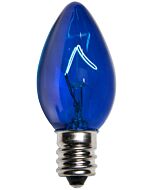 C7 Blue Transparent - Pack of 25 - Incandescent