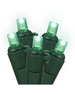 50 Green LED Lights Green Cord