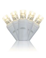 100 Clear Icicle Lights White Wire - LED