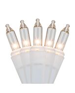 50 Clear Lights White Cord- Incandesent