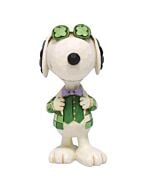 Mini Snoopy in Plaid w/ Shamrock Glasses