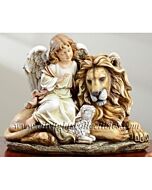 Angel With Lion And Lamb