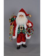 Wreath with Beads Santa