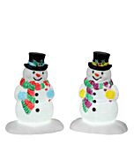 Holly Hat Snowman, Set of 2
