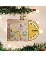 The Goodbye Yellow Brick Road Album Cover ornament features a miniature replica of the iconic Elton John album with its bright yellow record. This musical tribute adds a nostalgic and vibrant touch to any holiday tree.