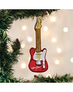 The Rolling Stones Guitar ornament shines with bold red, white, and gold details, striking a chord of rock ‘n’ roll energy. Perfect for music lovers, this collectible adds legendary style to any holiday tree.