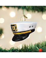 The Captain’s Cap Ornament features a classic nautical captain’s hat, evoking the charm of beloved TV sea captains. This Old World Christmas collectible adds playful maritime flair and festive personality to holiday décor.