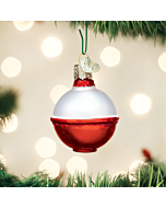 The Fish Bobber Ornament brings nostalgic charm with its classic red and white design, a must-have symbol for any fishing enthusiast. This playful Old World Christmas piece makes a fun reminder of relaxing days on the water.