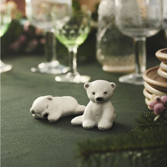 KLARBORG 55344 S/2 Enok and Nuka Baby Polar Bears, Set of 2