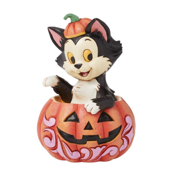 DISNEY TRADITIONS 6016583 Mini Figaro in Jack-O-Lantern