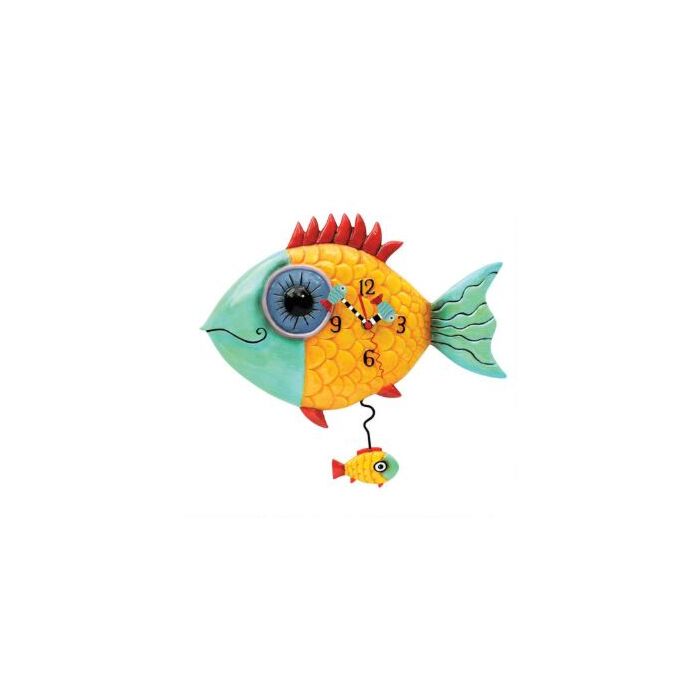 ALLEN DESIGN COLLECTION P8056 Fishy Wide Eyed Clock