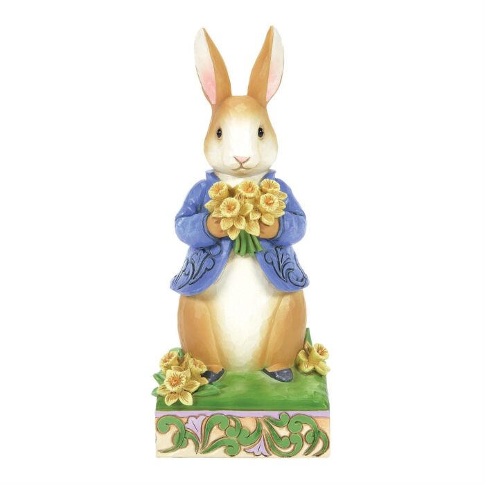 JIM SHORE HEARTWOOD CREEK 6014046 Peter Rabbit w/ Daffodils