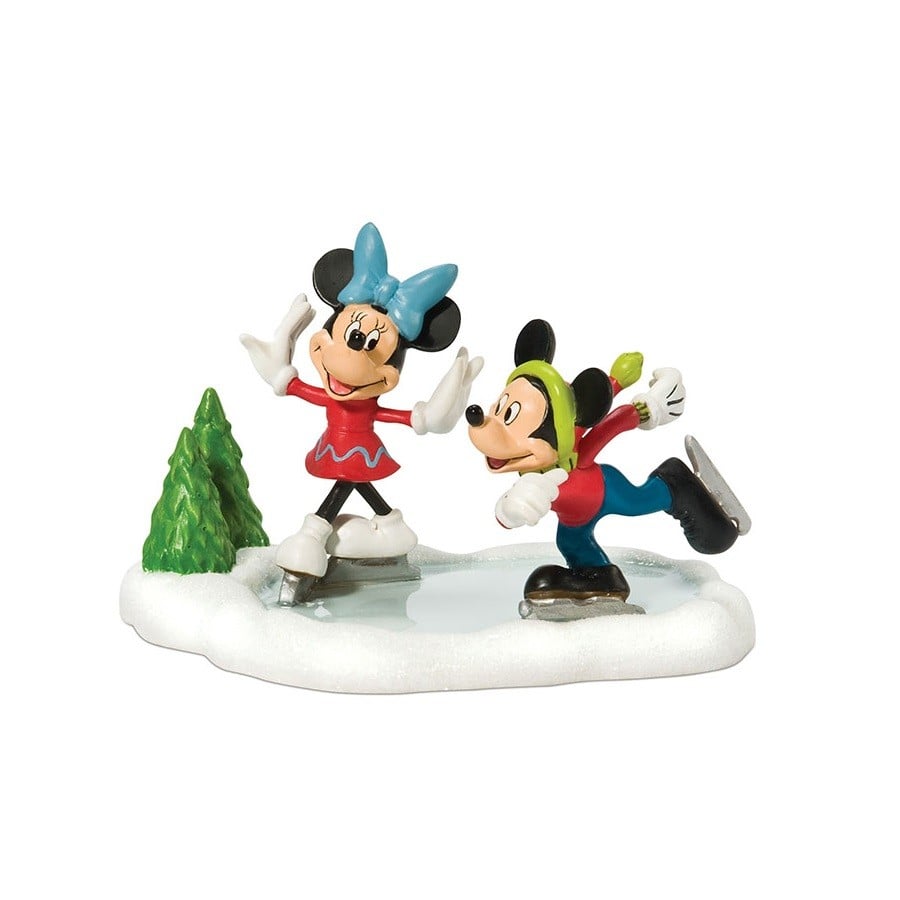 Mickey And Minnie Go Skating On Ice