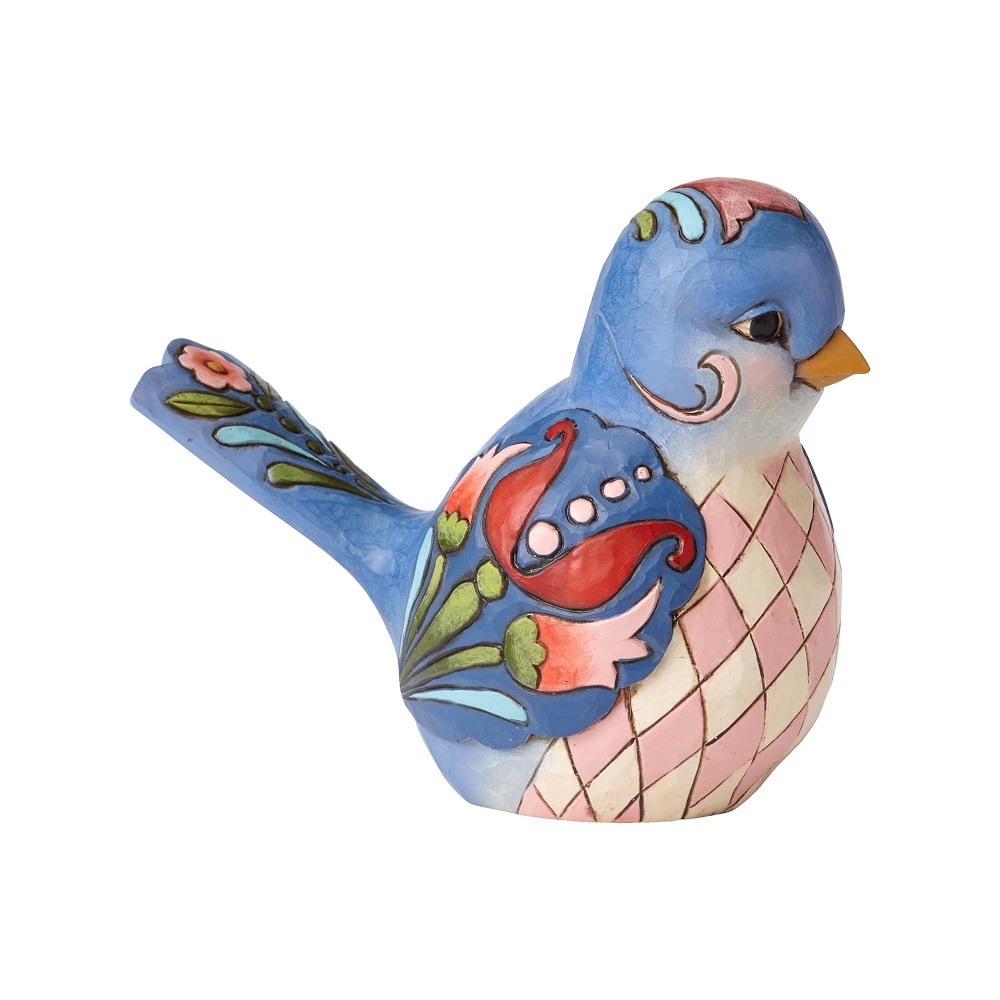 Bluebird Of Happiness - Blue Floral Bird
