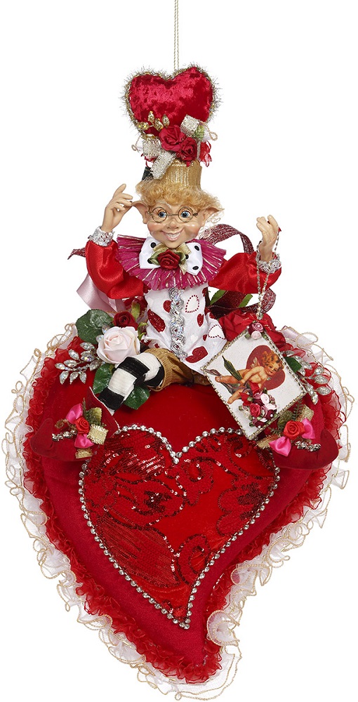 Valentine Heart With Elfin & Flowers