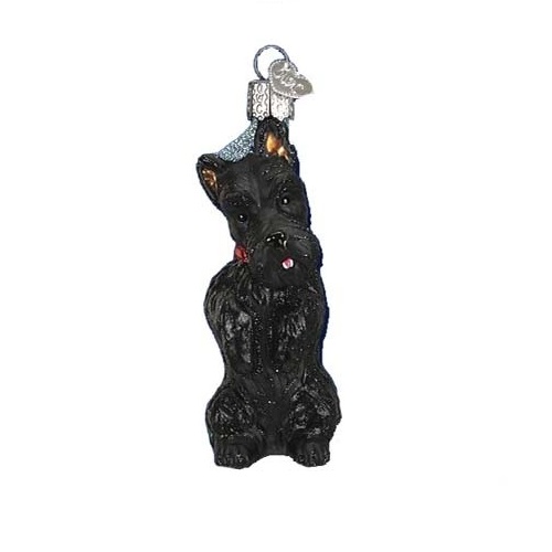 Scottish Terrier Glass Ornament