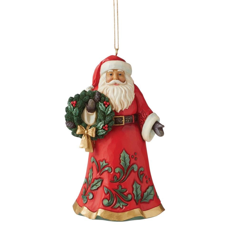 Santa with Wreath Ornament